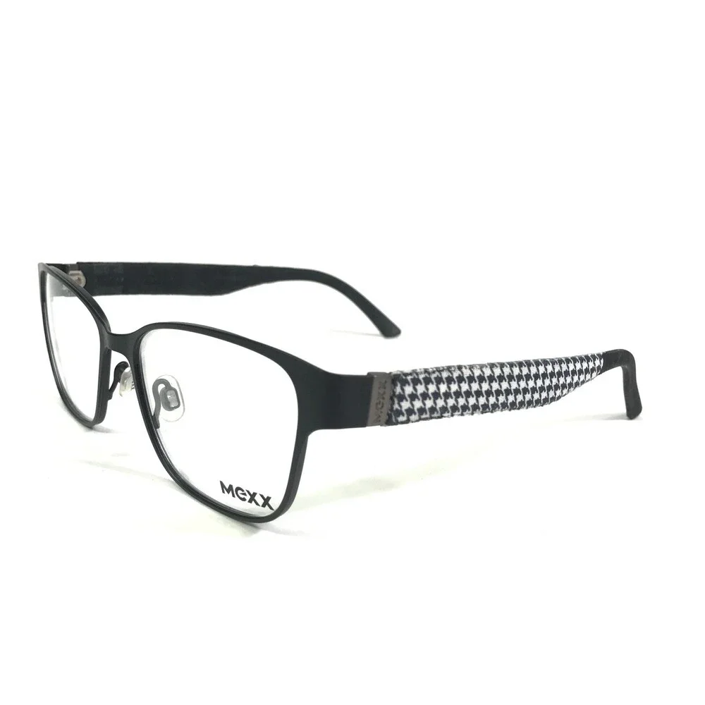 Mexx Eyeglasses Frames Mod.5113 100 Black White Square Houndstooth 52-16-140